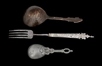 BESTICK, 3 st, metall, Europa 17-1900-tal.