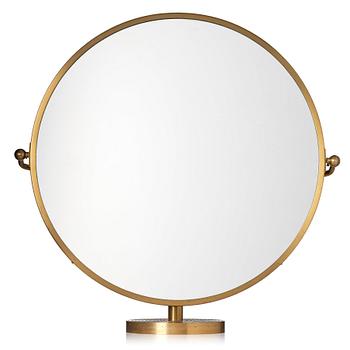 171. Josef Frank, a brass dressing table mirror model "2214", Firma Svenskt Tenn, Sweden, mid 20th  century.