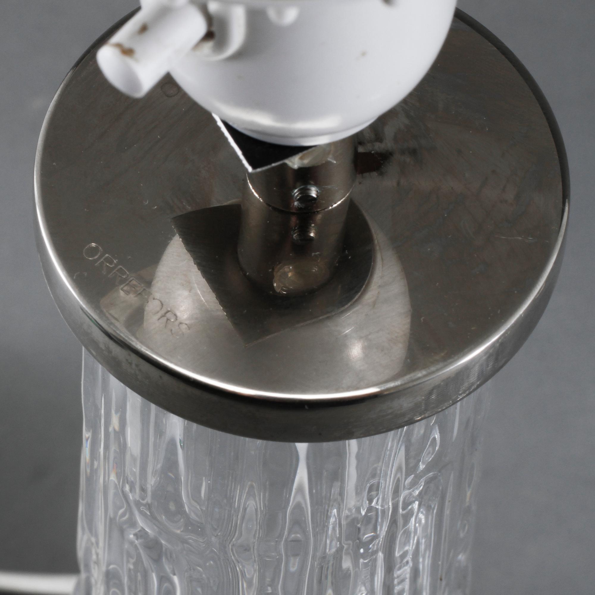 BORDSLAMPOR, ett par, Carl Fagerlund, Orrefors, 1900-talets andra hälft.