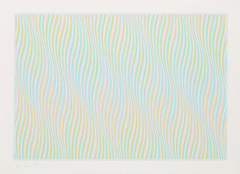 Bridget Riley, "Untitled Bleu".