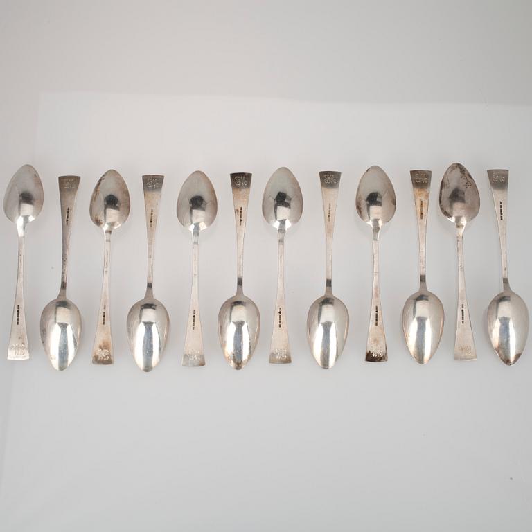 SKEDAR, 12 st. 813 silver. Hjalmar Weckström Henlsingfors 1918. Vikt 361 g.
