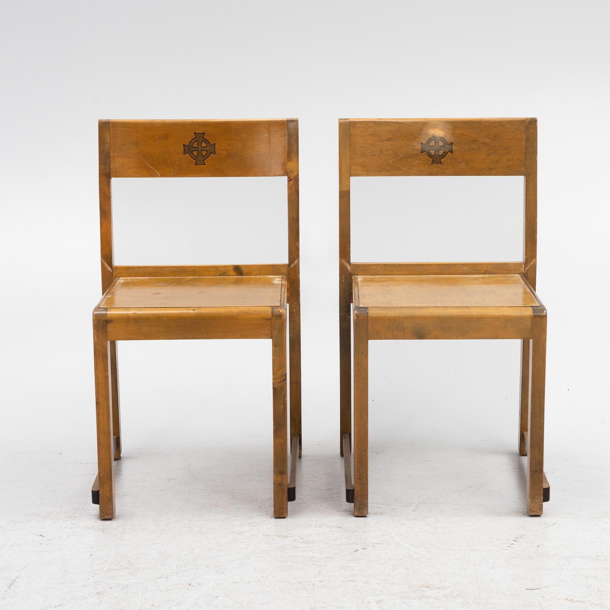 Sven Markelius, stolar, 6 st, "Orkesterstolen", 1900-talets mitt.