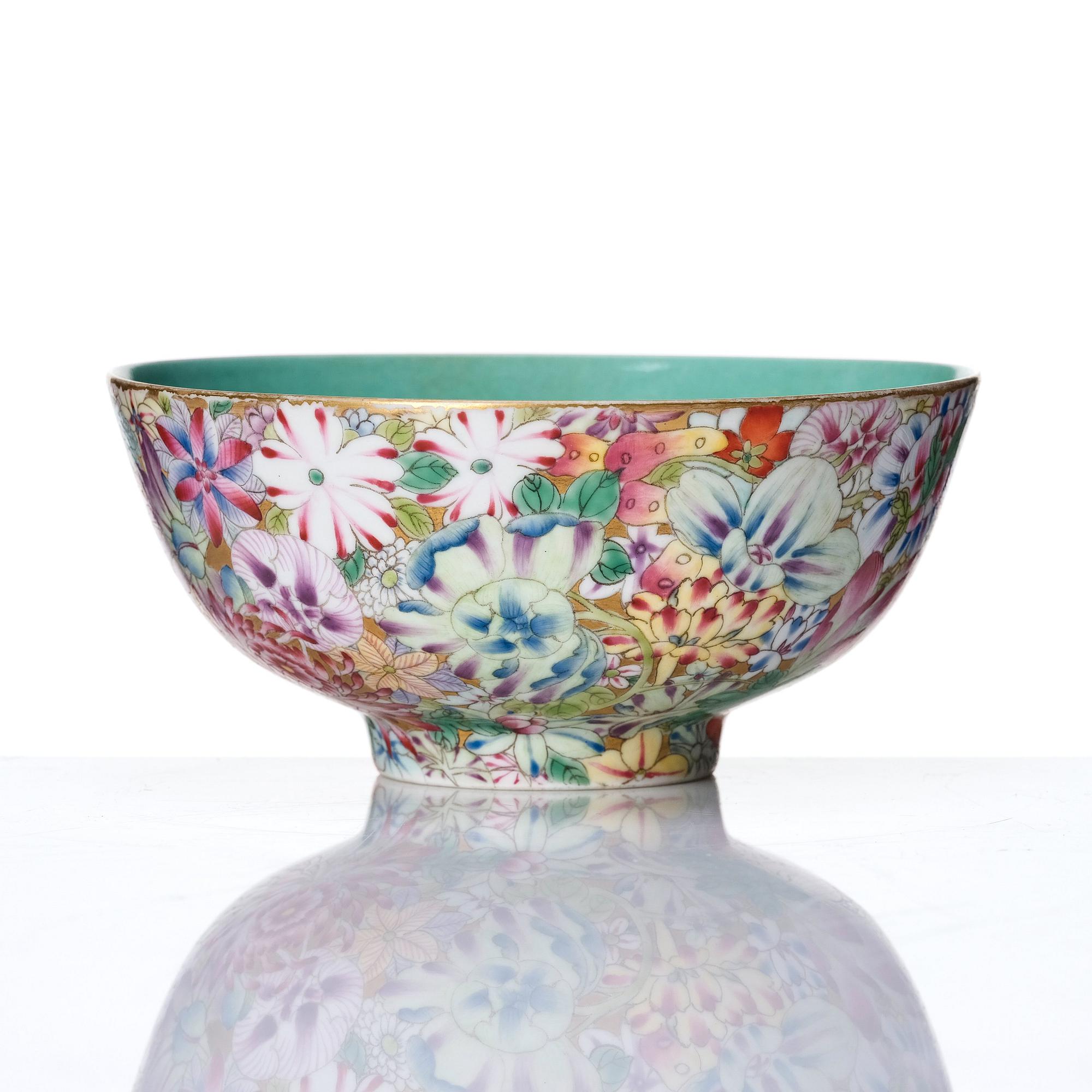 A mille fiori bowl, China, 20th Century.