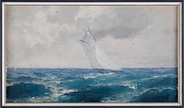 CHRISTIAN FREDRIK SWENSSON, olja på pannå. Monogramsign.