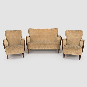 Birger Hahl, sohva ja nojatuolipari, Haimi Oy 1946.