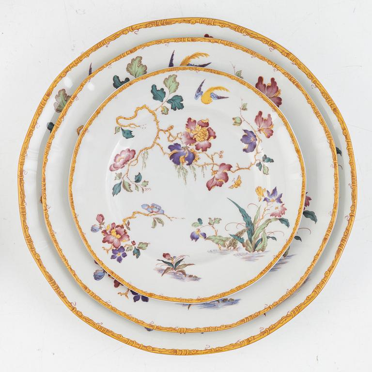 Matservis, 70 delar, "Devon Rose", flintgods, Wedgwood, England.