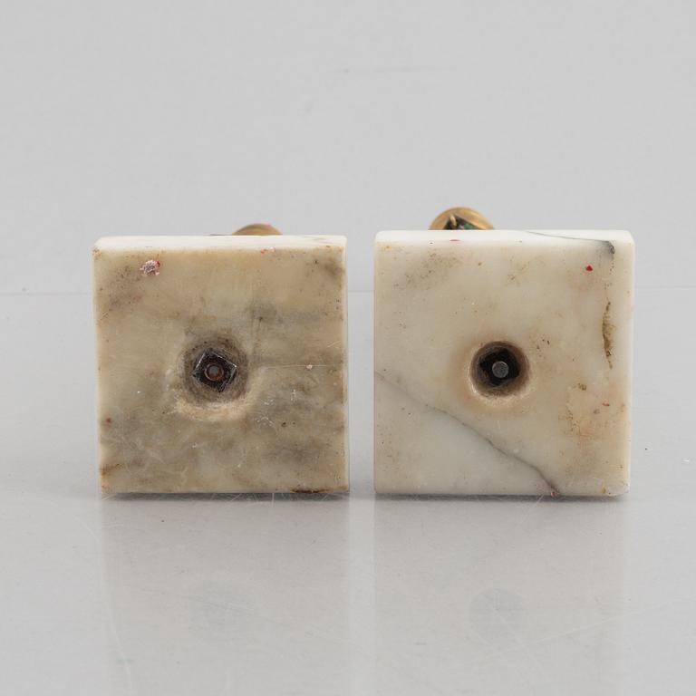 A pair of candlesticks, Gustavians style, 19th century.