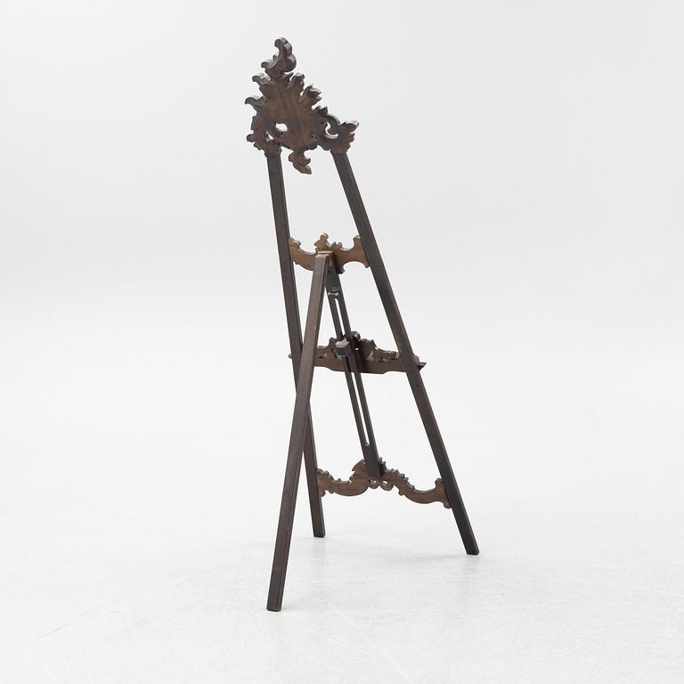 A carved easel, first half of the 20th Century.