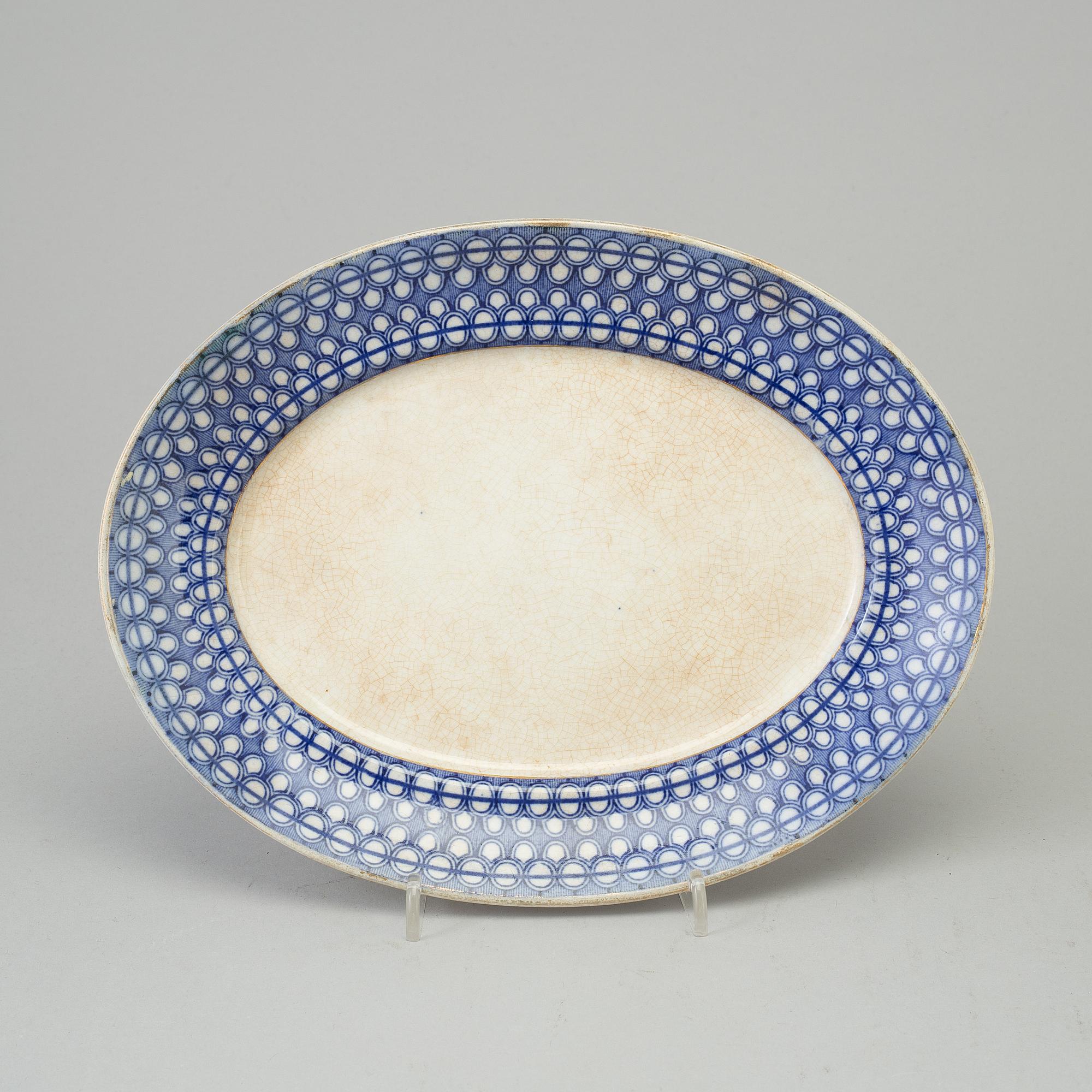 SERVISDELAR, 51 delar, flintgods, "Washington", Rörstrand, 1900-talets början.