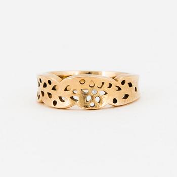 CHARLOTTE LYNGGAARD FOR OLE LYNGGAARD, Ring 'Blonde' with diamond.