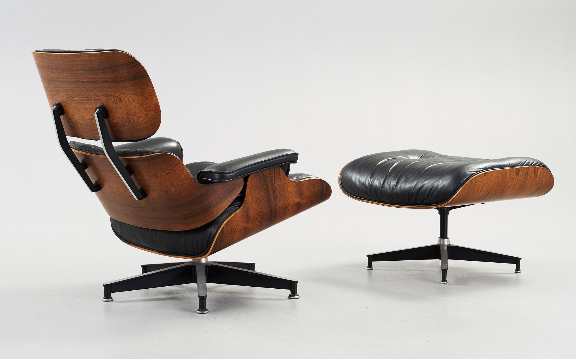 A Charles & Ray Eames 'Lounge chair with ottoman",