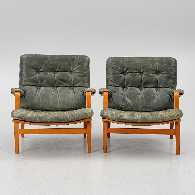 Bruno Mathsson, Armchairs, a pair, "Ingrid", Dux, late 20th century.