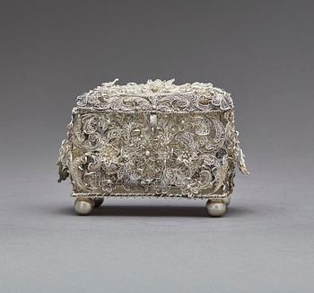 SMYCKESSKRIN, silver, filigranarbete, Ryssland/Polen, Goldman. Ca 380g.