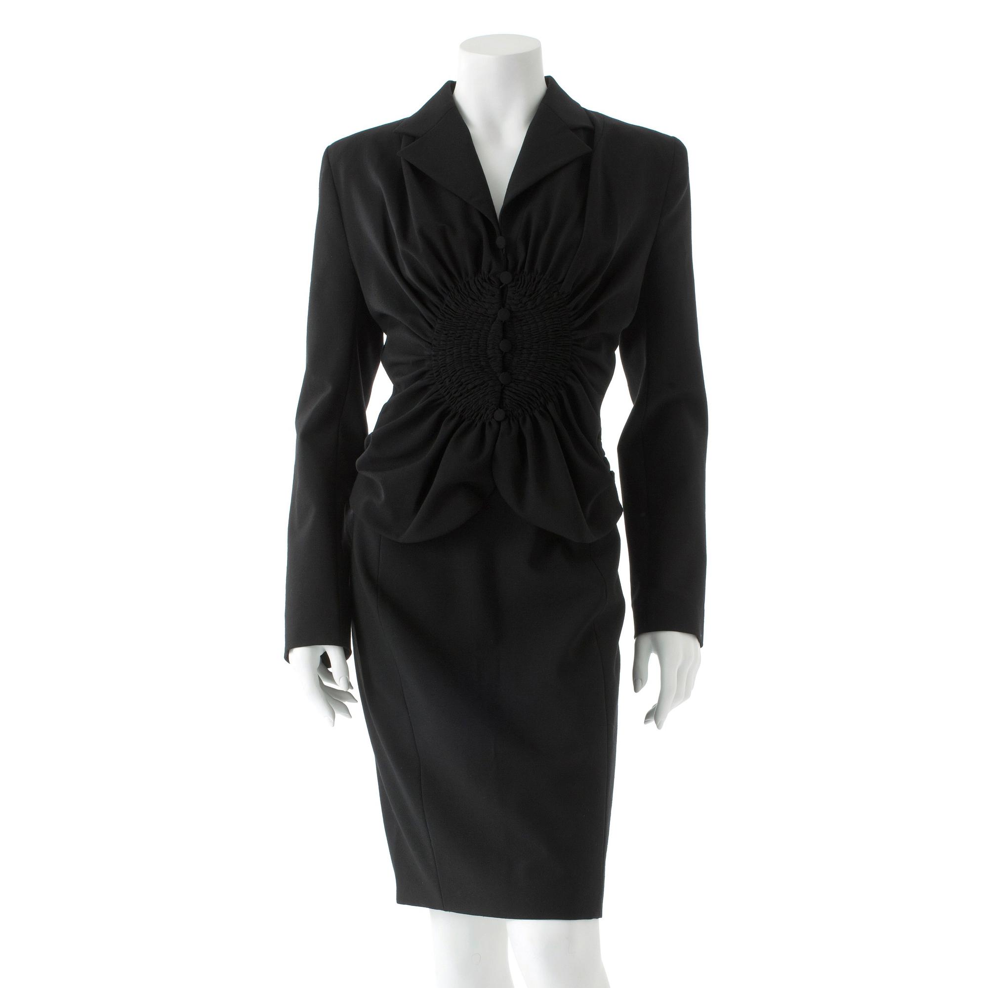 JOHN GALLIANO, a three-piece suit consisting of jacket and pants from the 1980s.
