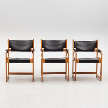 Sven Kai-Larsen, three armchairs, Rälta snickeri, 1960s.