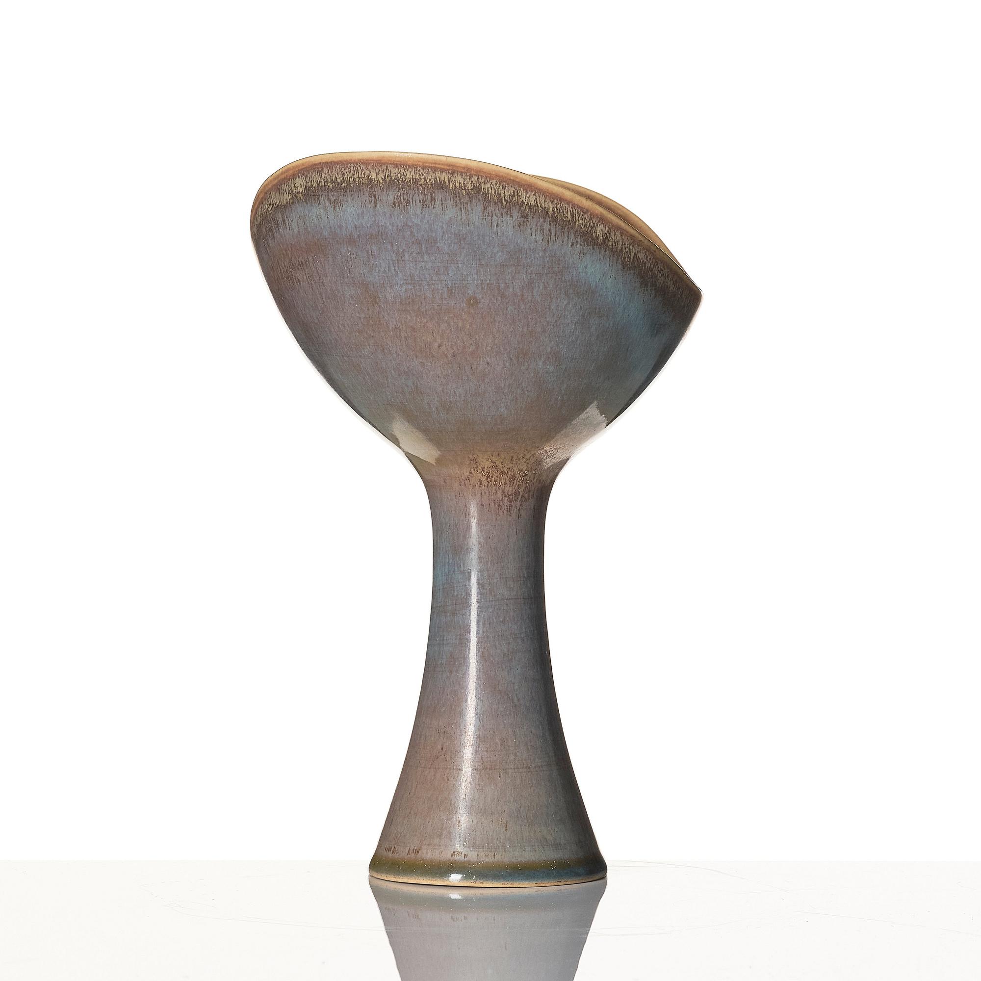 Stig Lindberg, a stoneware vase, Gustavsbergs studio Sweden 1961.