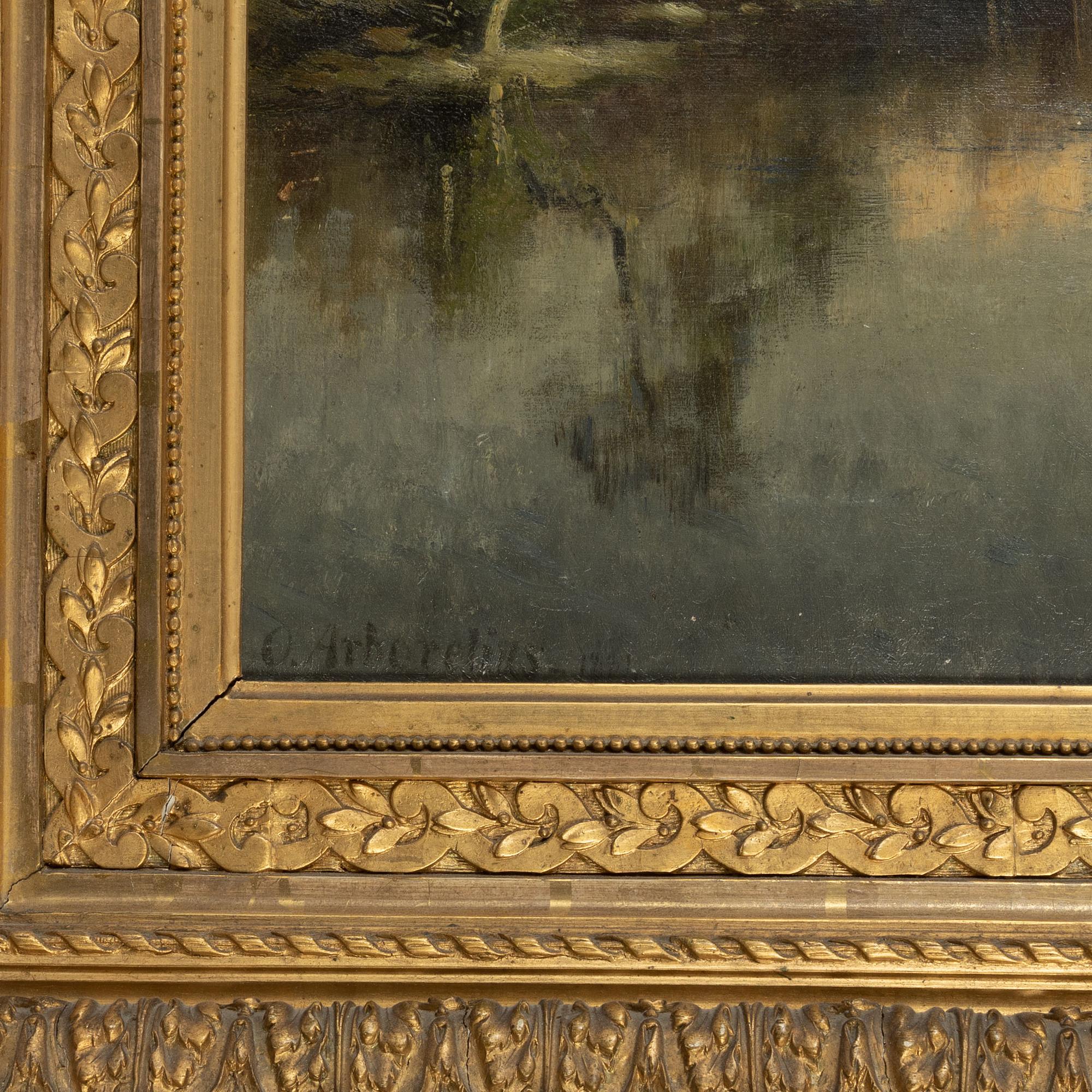 Olof Arborelius, oil on canvas, signed and dated 1881.