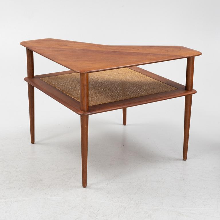 Peter Hvidt & Orla Mølgaard Nielsen, a corner sofa with table, 'Minerva', France & Daverkosen, Denmark, 1950's.