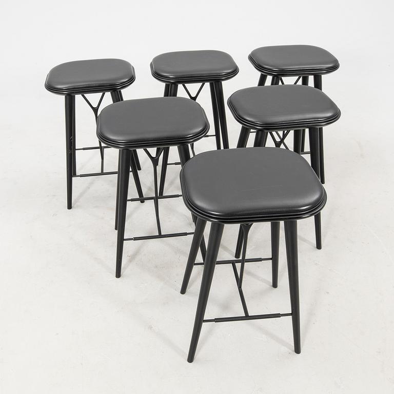 Space bar stools, 6 pcs "Spine" Fredericia 2019 Denmark.