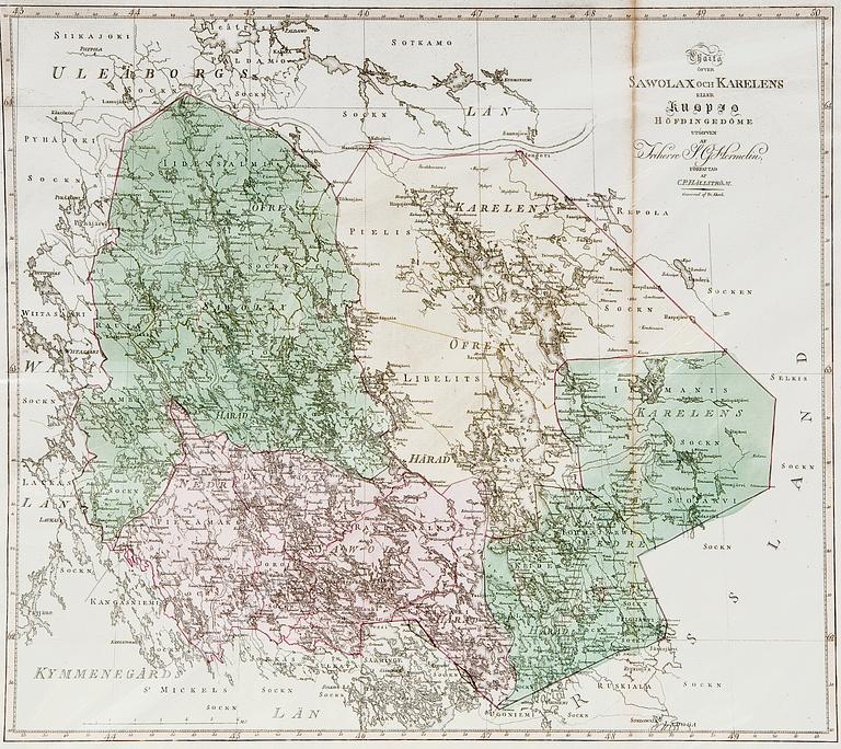 A MAP OF EASTERN FINLAND.