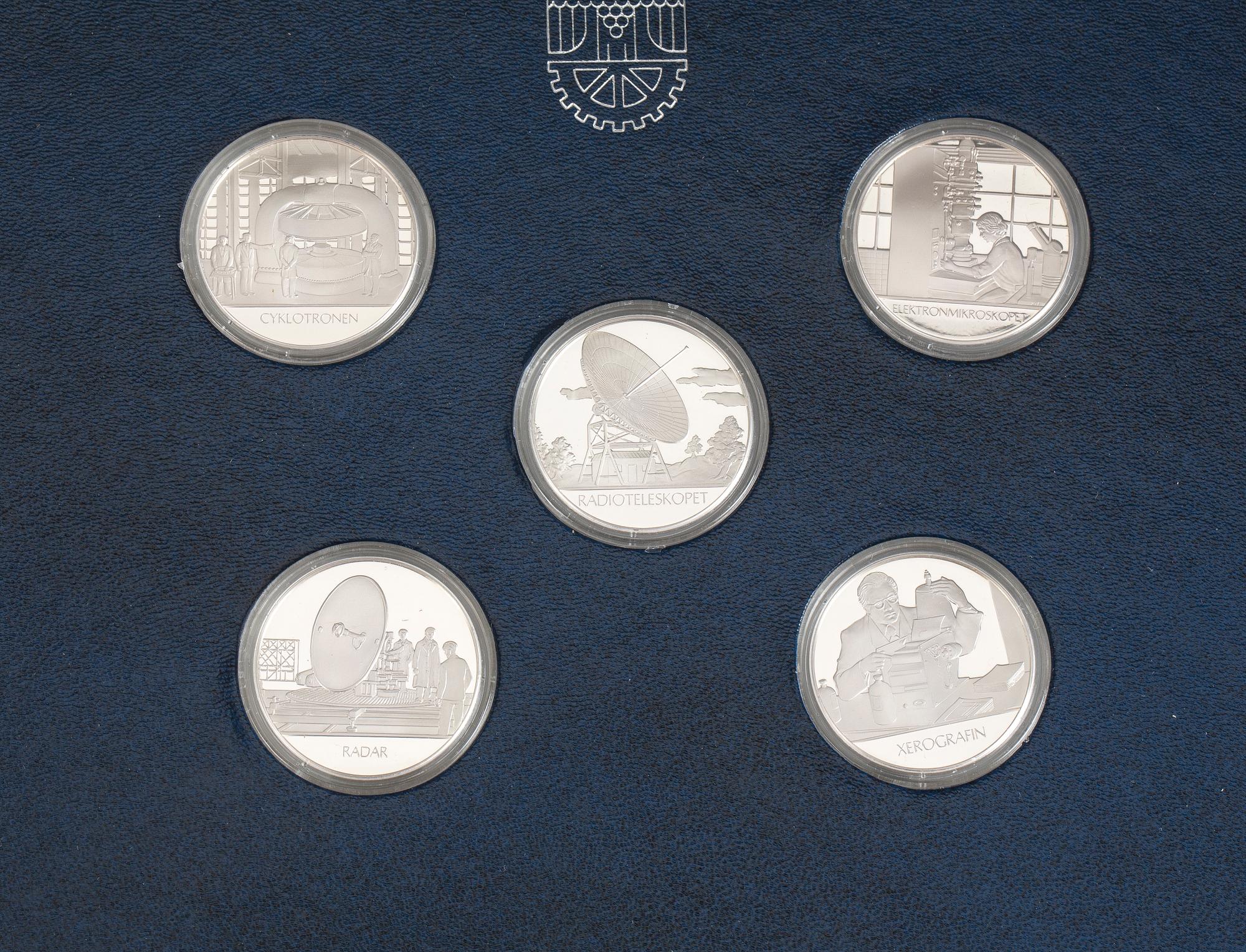 SAMLARMYNT, sterlingsilver, 100 st. Franklin Mint.