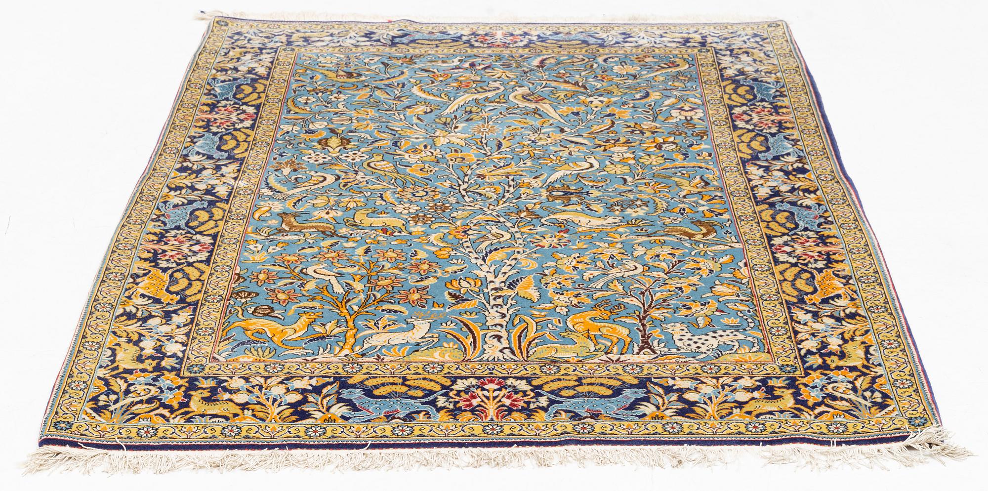 Matta, Ghom, figural, ca 211 x 145 cm.