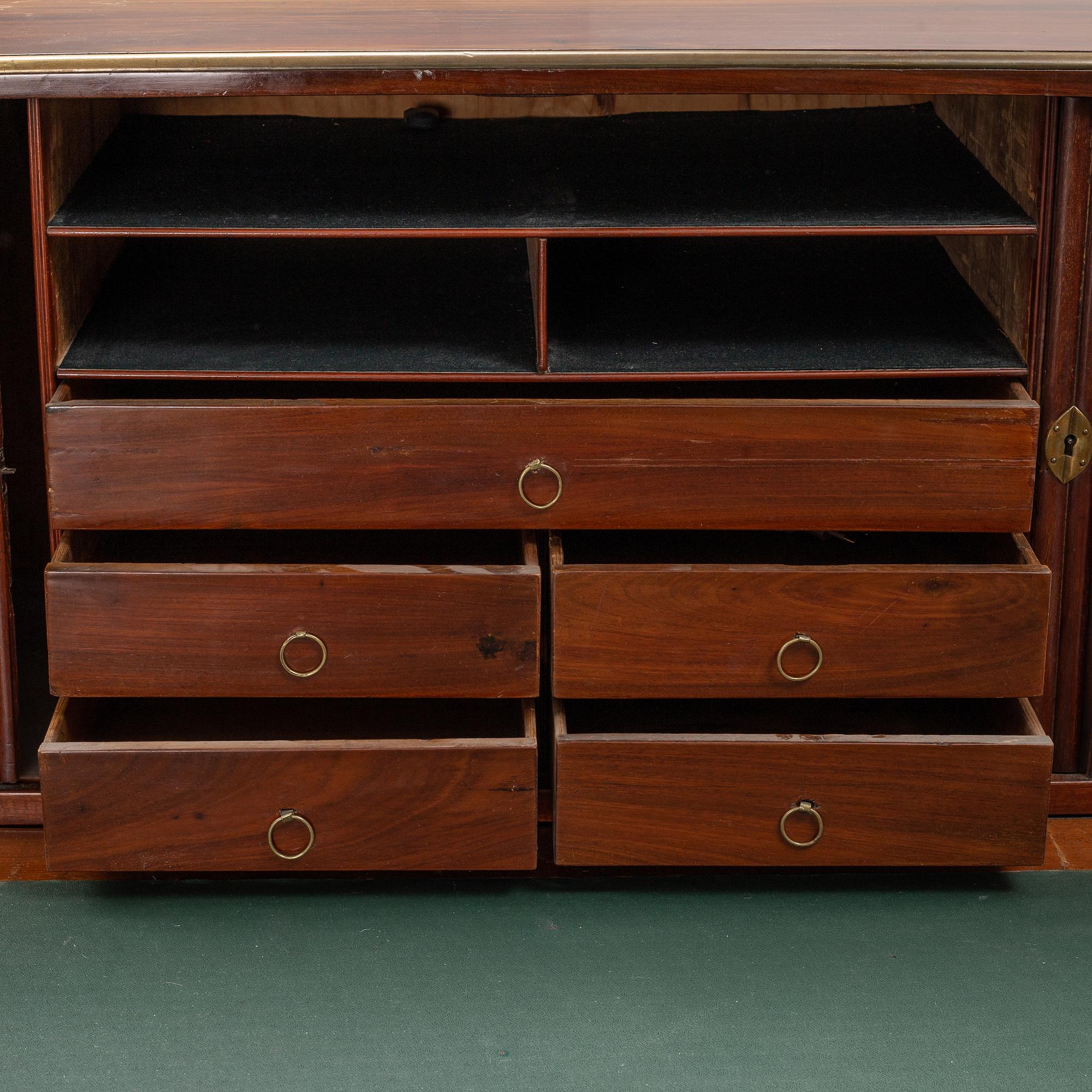 A late gustavian style writing desk, late 19th century.