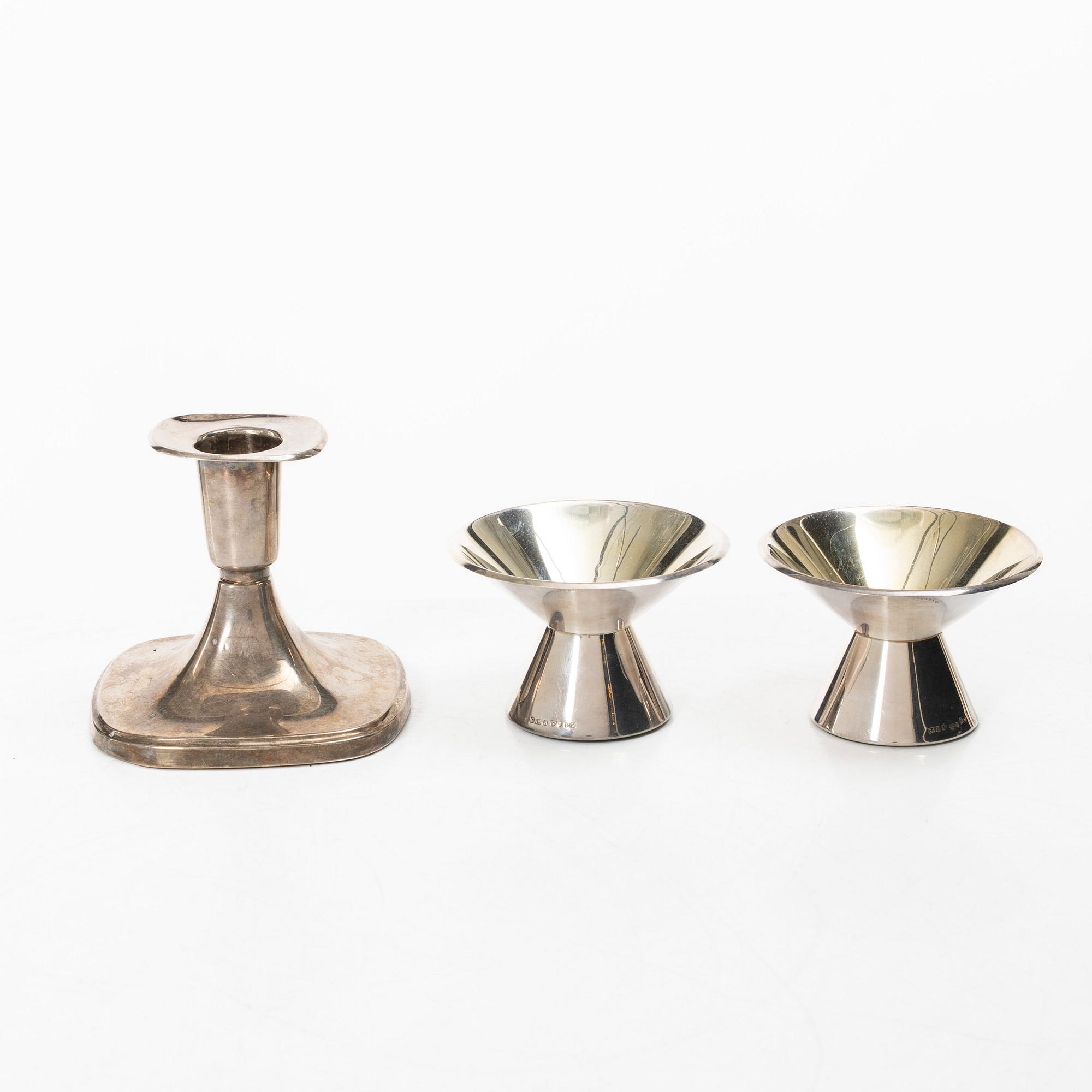 Punch mugs, 10 pcs, silver, including Johanna Gottschalk Arkala, Stockholm 1967.