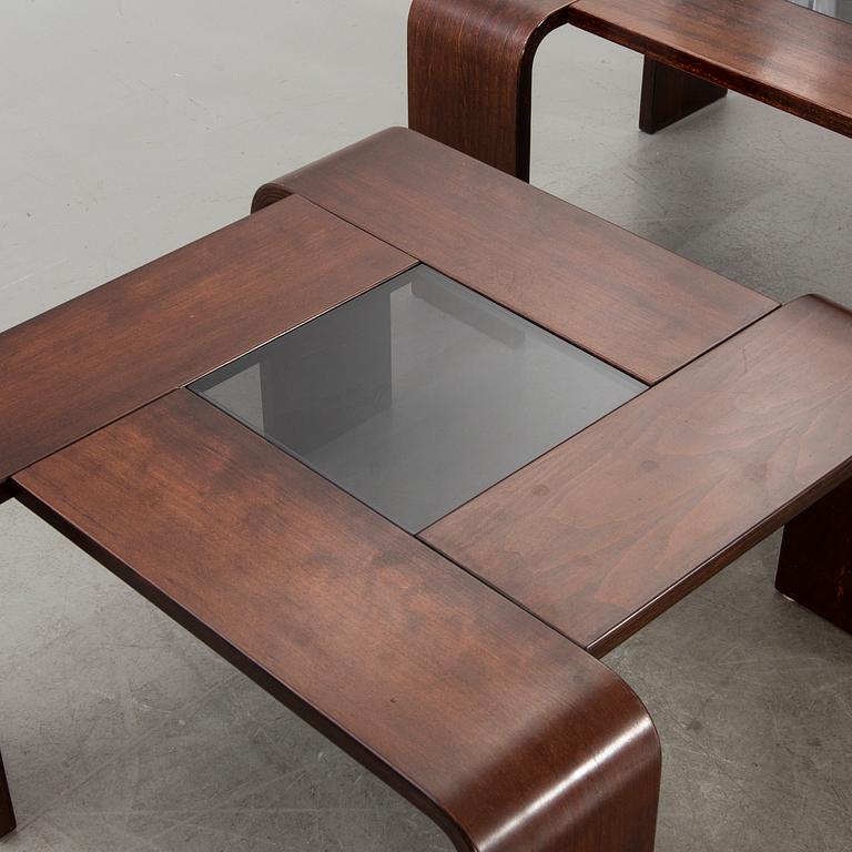 Possibly two Percival Lafer, Brazilian 1970/80:s sofa tables.