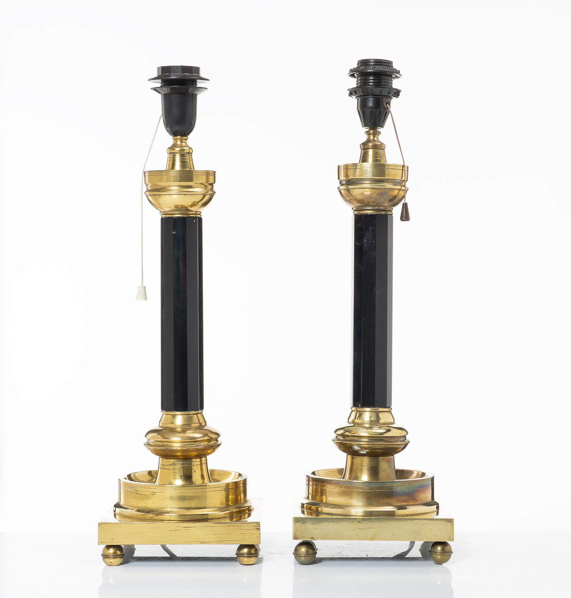 A pair of table lamps, a pair, first half of the 20th Century.