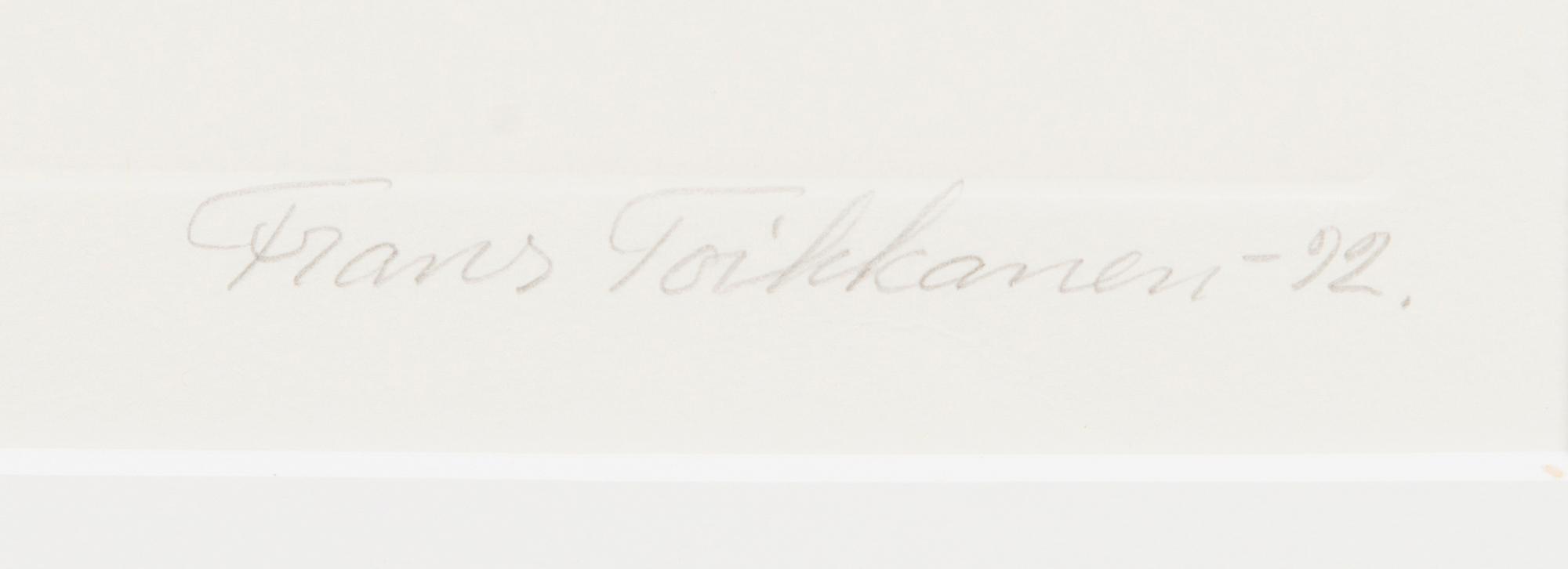 FRANS TOIKKANEN, etching, signed and dated -92, numbered III/XXV.