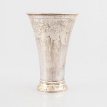A Swedish silver beaker, mark of JL Hultman, Stockholm 1936.