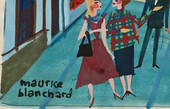 MAURICE BLANCHARD, gouache, 2 st, sign.