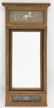 A late Gustavian mirror, circa 1800.