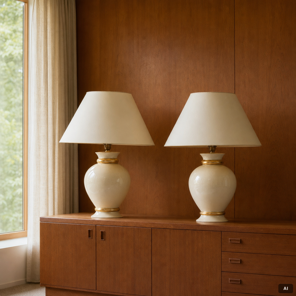 Table lamps, a pair, Maison le Dauphin, France, contemporary.