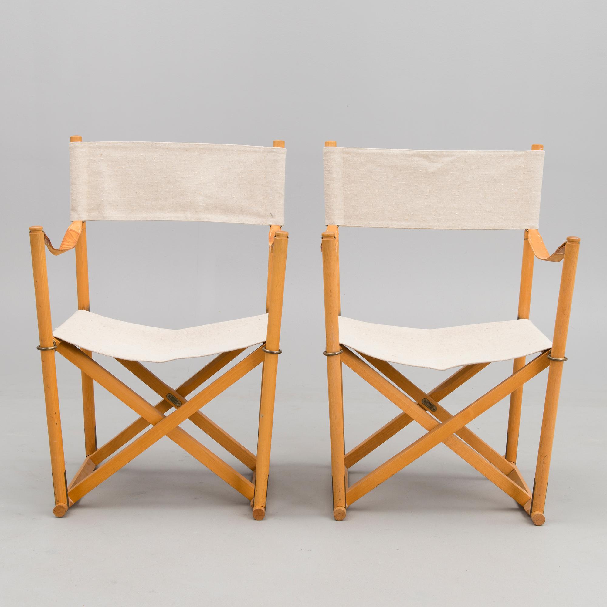 A pair of folding chairs for Interna, Denmark, late 20th Century.