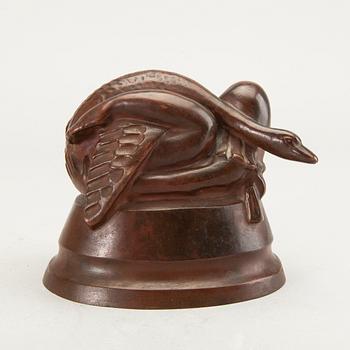 Nils Fougstedt, a bronze sculpture, unsigned, Nic. O. Schmidt, Broncestøber.