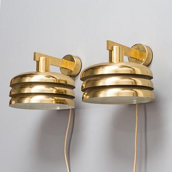 Hans-Agne Jakobsson, A pair of mid-20th-century 'V361' wall lights for AB Markaryd, Sweden.