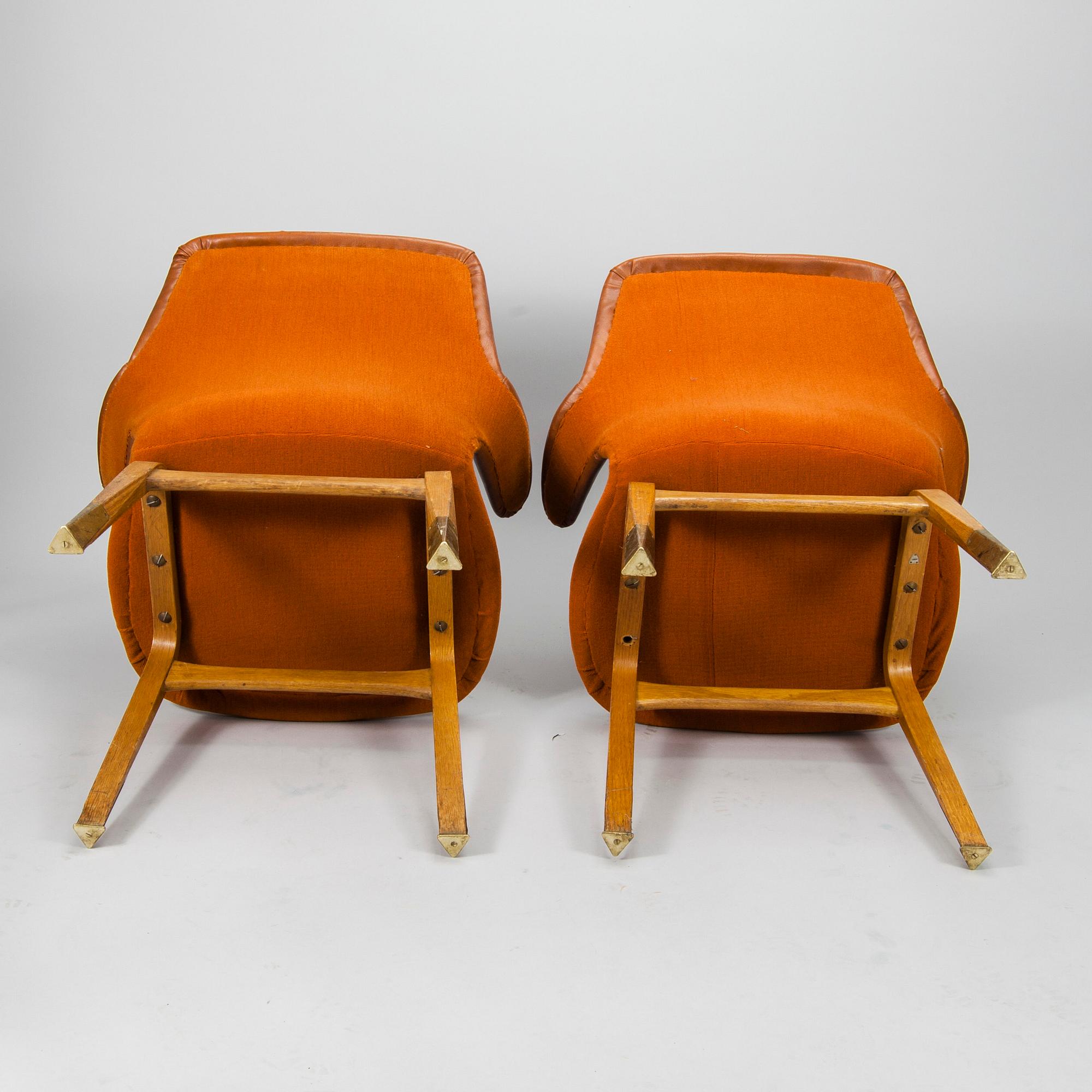 STOLAR, ett par, "Lulu" design Ilmari Tapiovaara, Asko, 1960-tal.