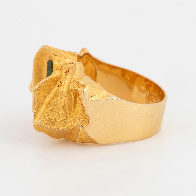 Lapponia ring 18K guld med zoisit "Pagodi".