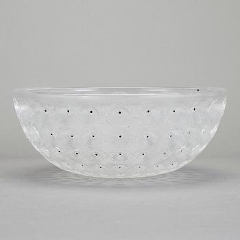 SKÅL, glas, "Nemours", Lalique, Frankrike, 1900-talets andra hälft.