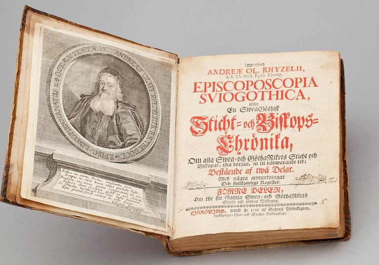 BOK, "Episcoposcopia Sviogothica..." av Andreas Rhyzelius, Linköping 1752.