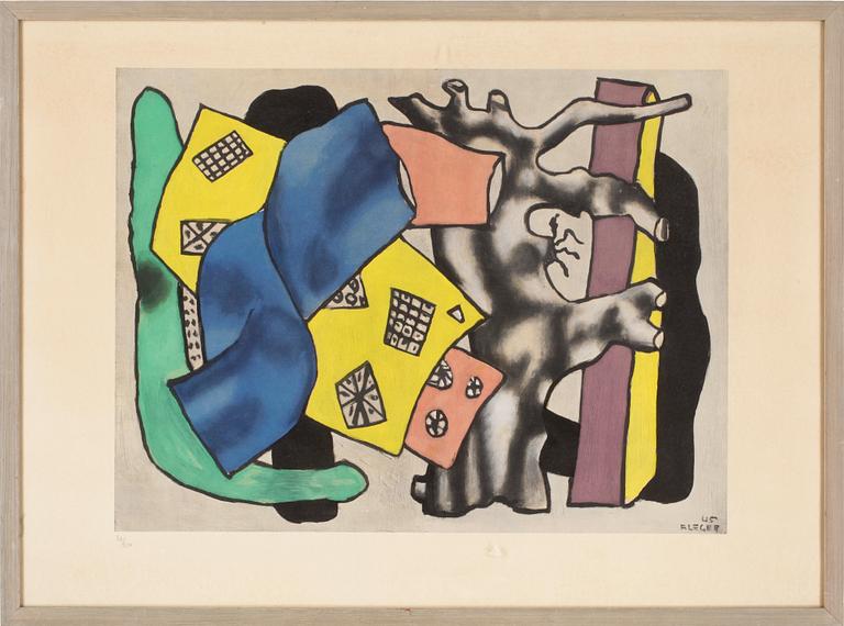 FERNAND LÉGER, efter, färgoffset och pochoir av Guy Spitzer, blindstämpel, ca 1953, numr 36/150.