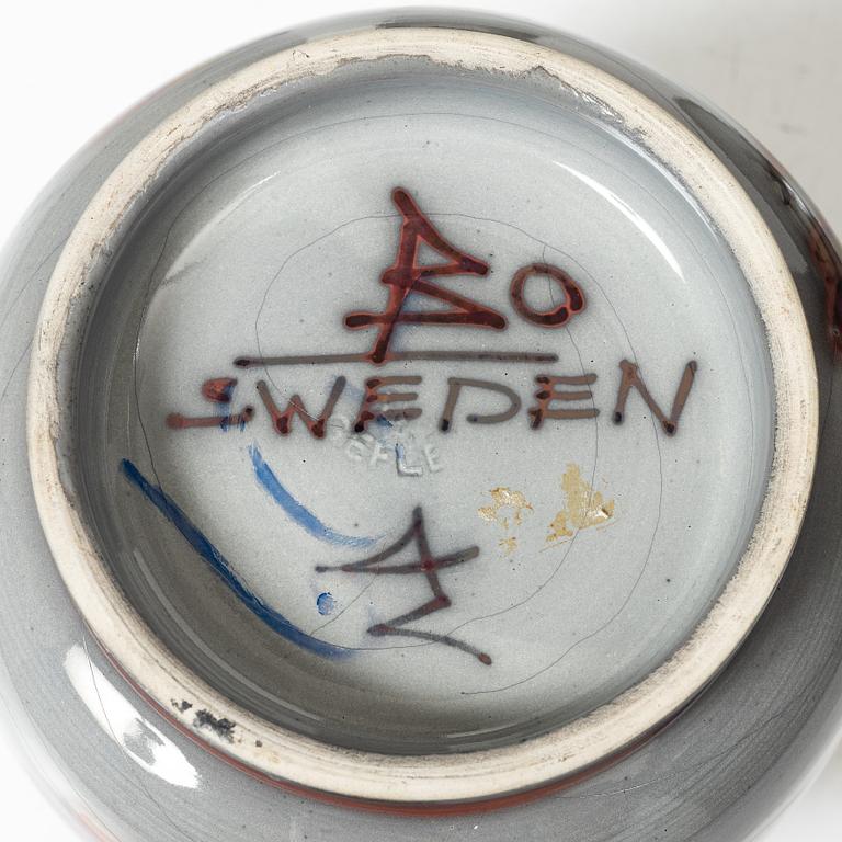 Allan Ebeling, two glazed ceramic vases, Bo Fajans, 1920s.