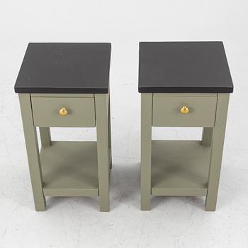 A pair of bedside tables, 20th century.