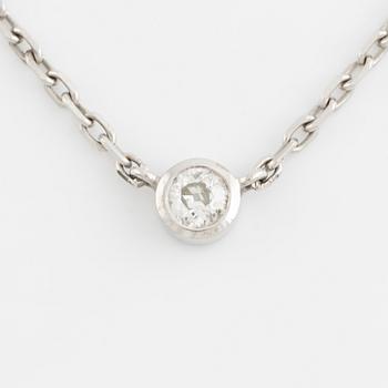 18K white gold and old cut diamond ca 0.40 ct.