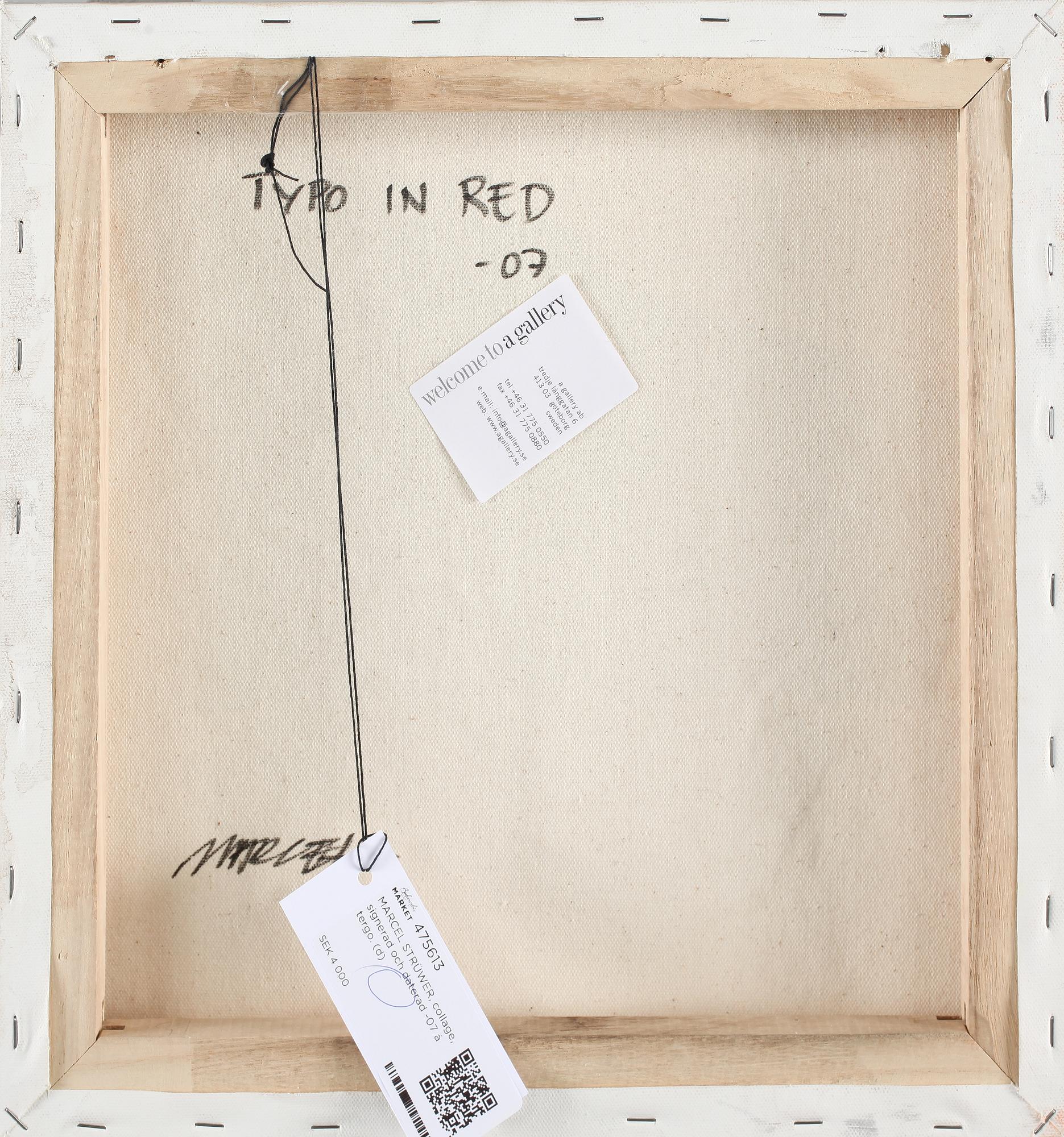 MARCEL STRÜWER, collage, signerad och daterad -07 á tergo.