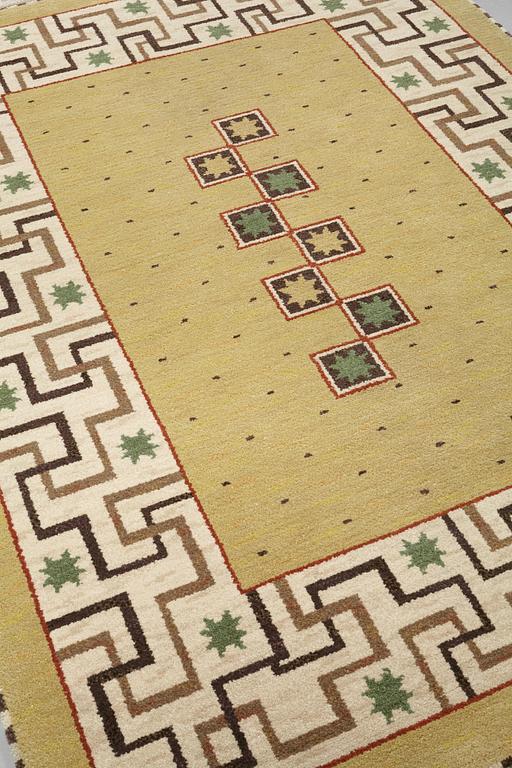 Märta Måås-Fjetterström, A CARPET, "Il Greco", knotted pile, ca 246 x 172 cm, signed AB MMF.