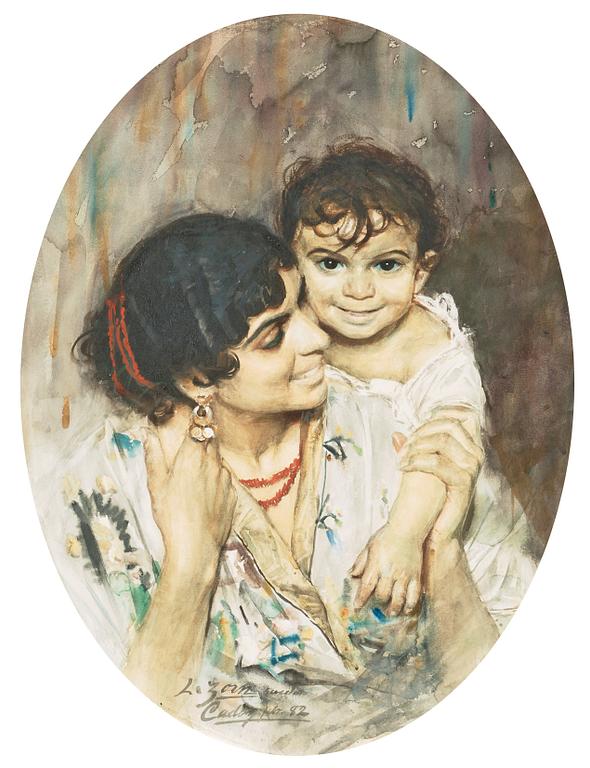 Anders Zorn, "Modersglädje" (Maternal Delight).