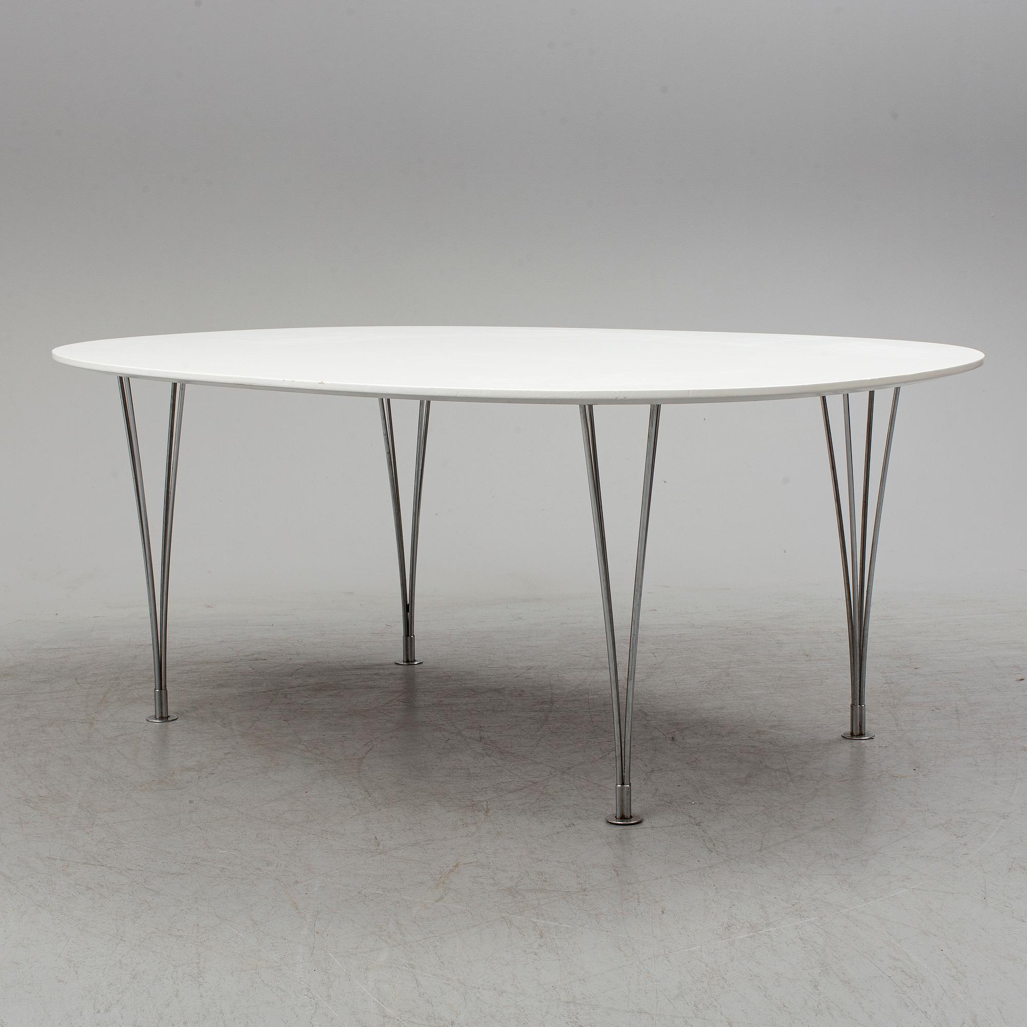 Piet Hein & Bruno Mathsson, bord, "Elips"  Fritz Hansen, Danmark.